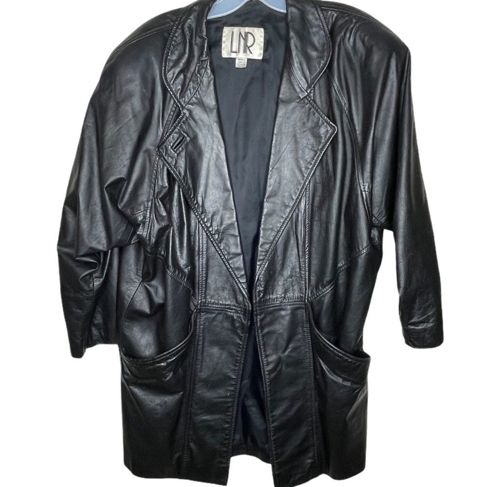 Vintage LNR Leather Coat Black